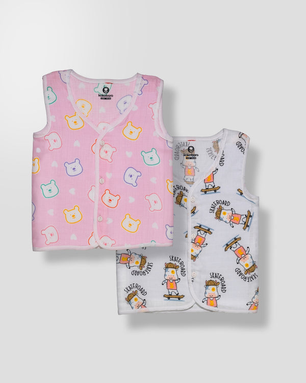 KOKOBARA Jhabla Cuddle Cub & Dream Drive Pure Muslin | Pack of 2