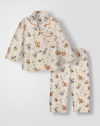 Kokobara 2 PCS Muslin Animal Safari Night Suit - Cream front view