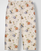 Kokobara 2 PCS Muslin Animal Safari Night Suit - Cream close-up