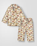 KOKOBARA 2 PCS Premium Pure Cotton Cute Bunny Night Suit | Brown