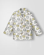 Kokobara 2 PCS Cotton Cute Bunny Night Suit - Green back view