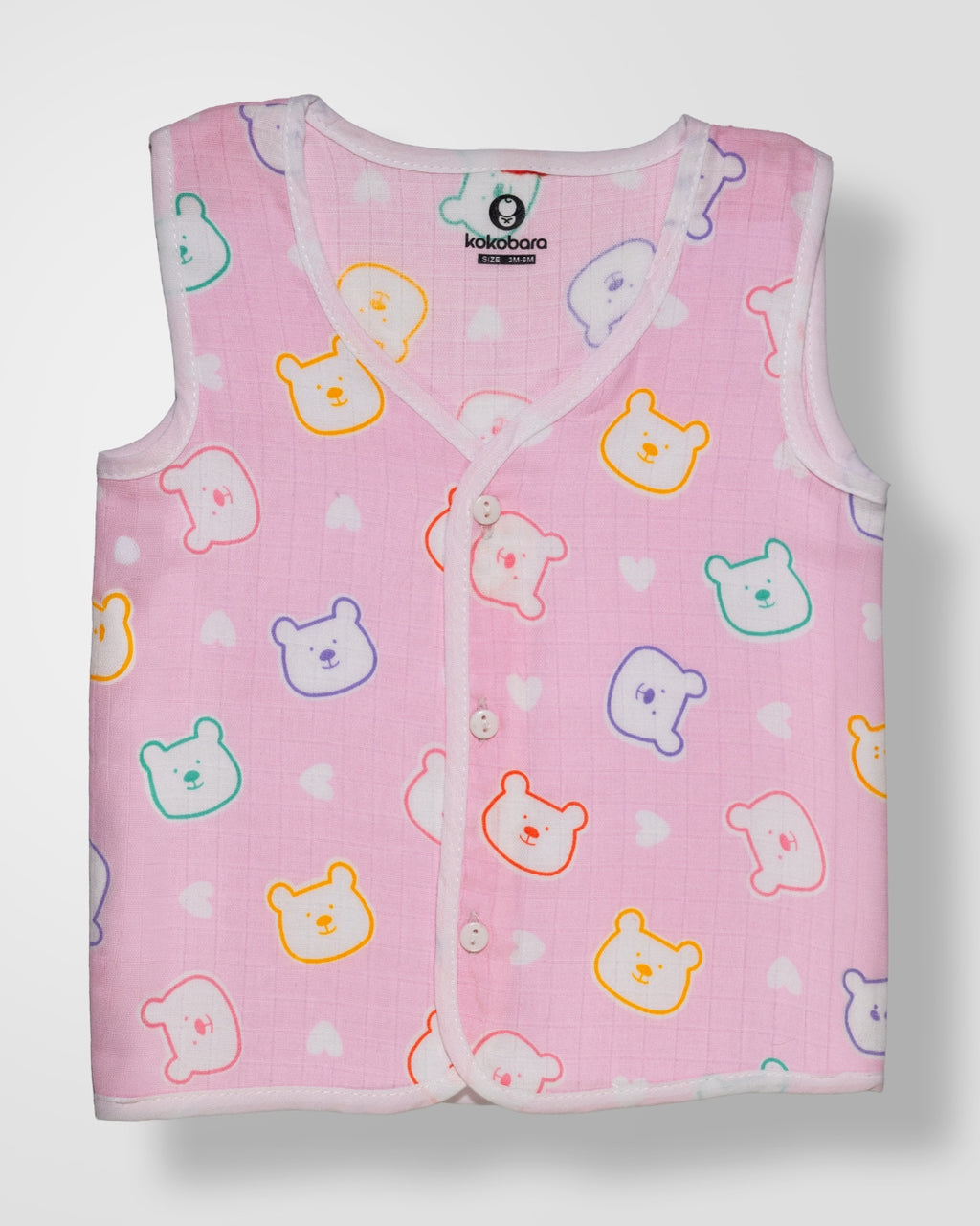 KOKOBARA Jhabla Cuddle Cub Pure Muslin | Light Pink | Pack of 1