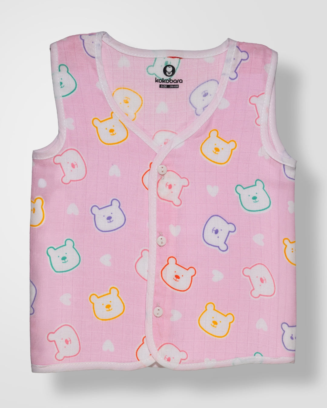 KOKOBARA Jhabla Cuddle Cub Pure Muslin | Light Pink | Pack of 1