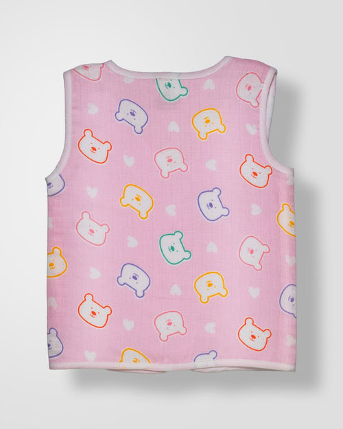 Kokobara Jhabla Cuddle Cub Muslin - Light Pink - Pack of 1 back view