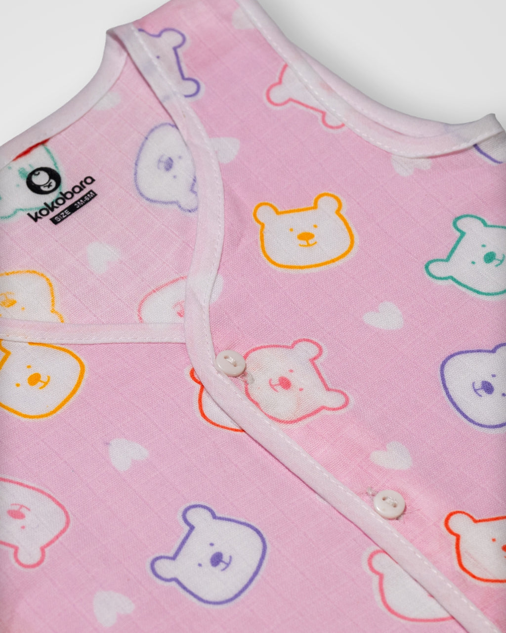 KOKOBARA Jhabla Cuddle Cub Pure Muslin | Light Pink | Pack of 1