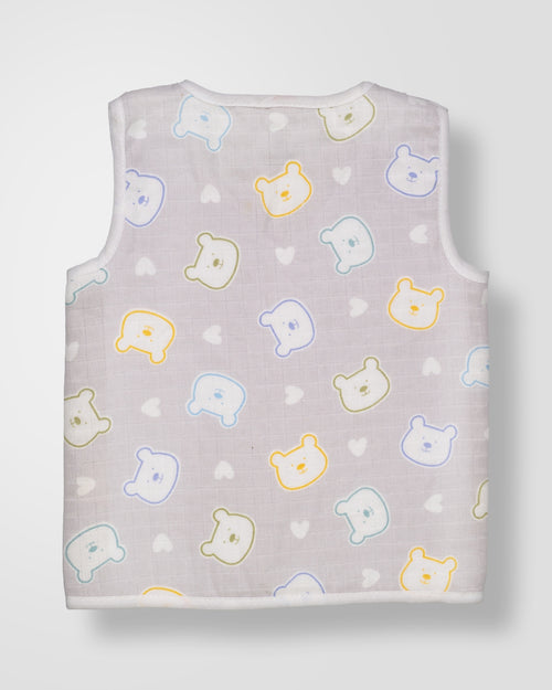 Kokobara Jhabla Cuddle Cub Muslin - Light Grey - Pack of 1 back view