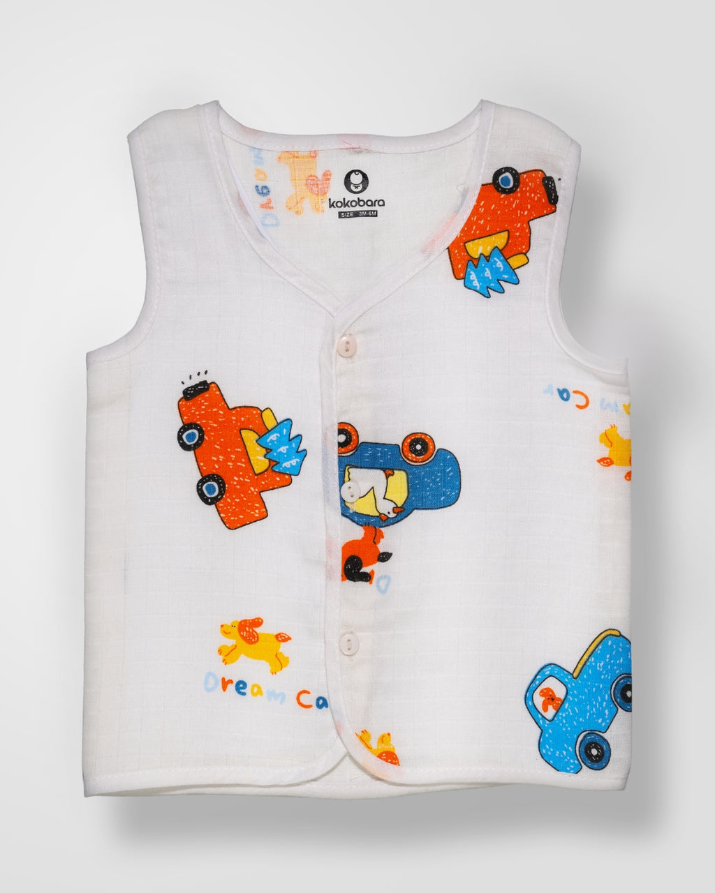 KOKOBARA Jhabla Cuddle Cub & Skate Squad Pure Muslin | Pack of 2