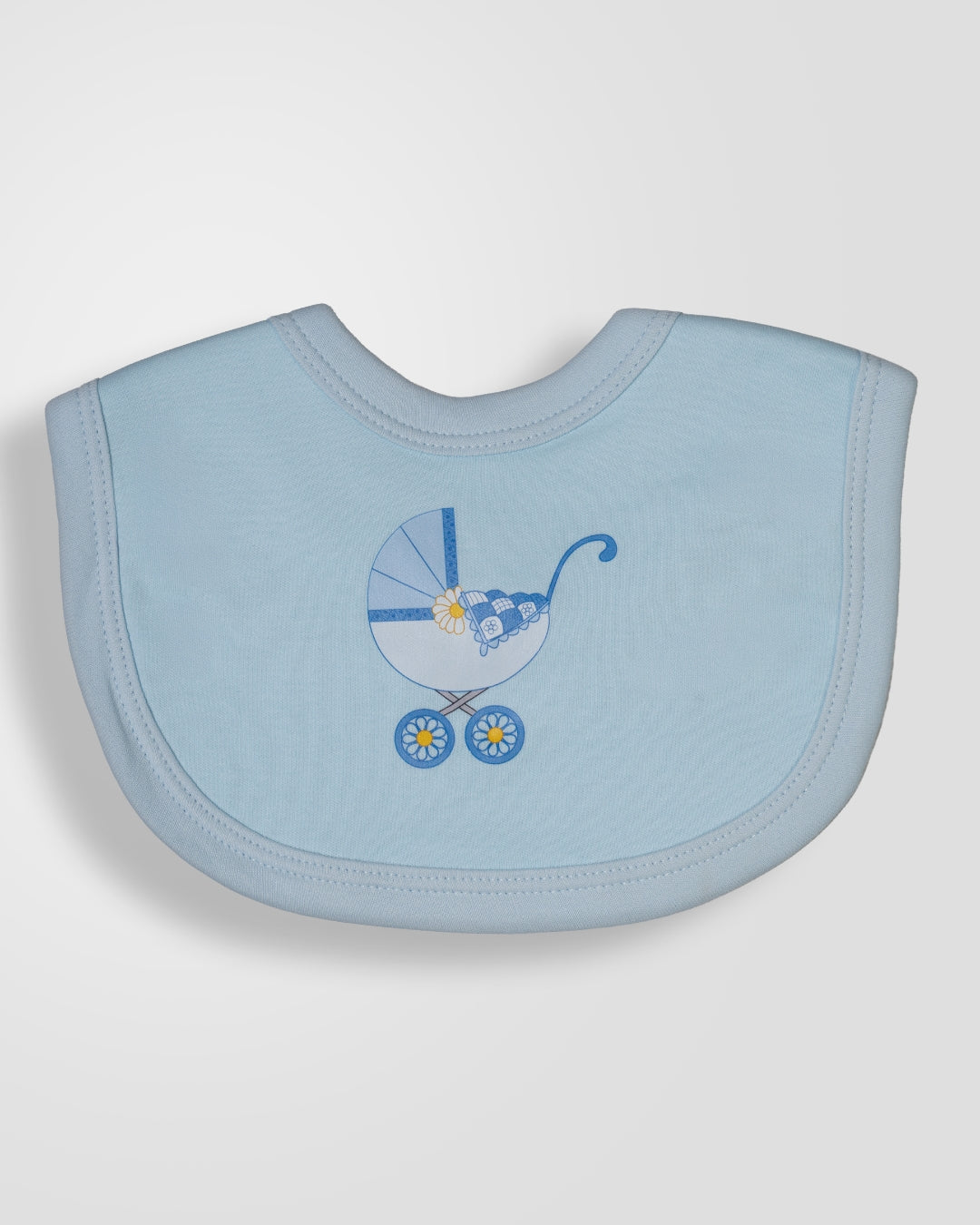 KOKOBARA Onesie Pure Cotton 3 PCS Set Pram Print | Blue