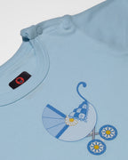 Kokobara Onesie Cotton 3 PCS Set Pram Print - Blue additional view