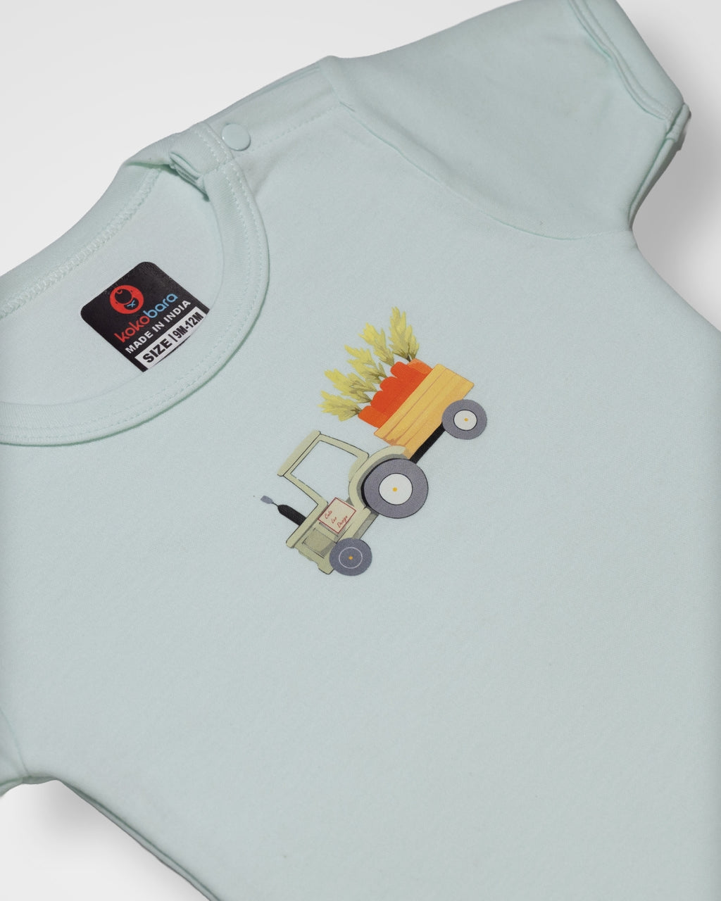 KOKOBARA Onesie Pure Cotton 3 PCS Set Farming Print | Green