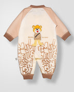 Kokobara Romper GoGo Tiger Cotton - Coffee Brown back view