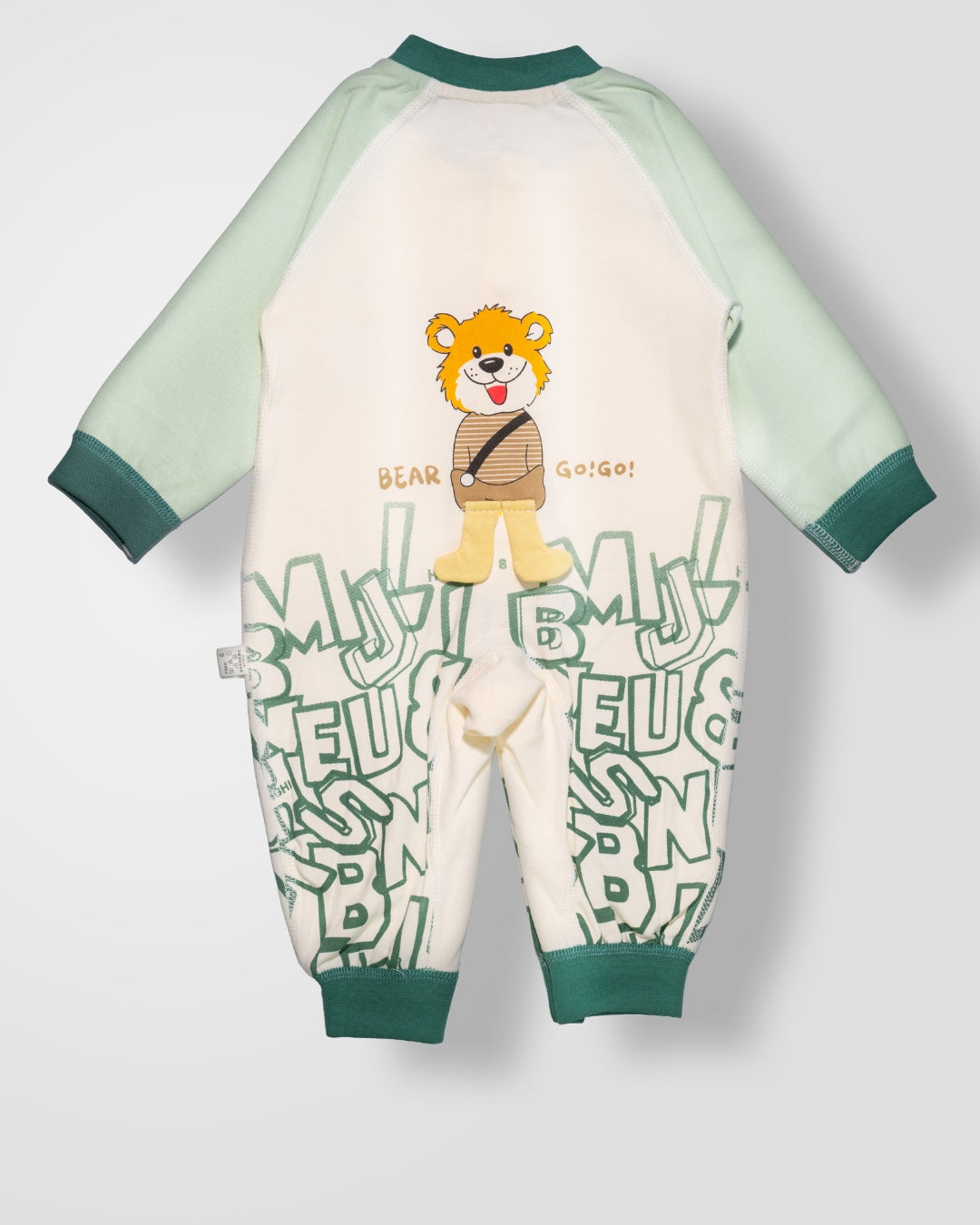 KOKOBARA Romper GoGo Tiger Pure Cotton | Forest Green