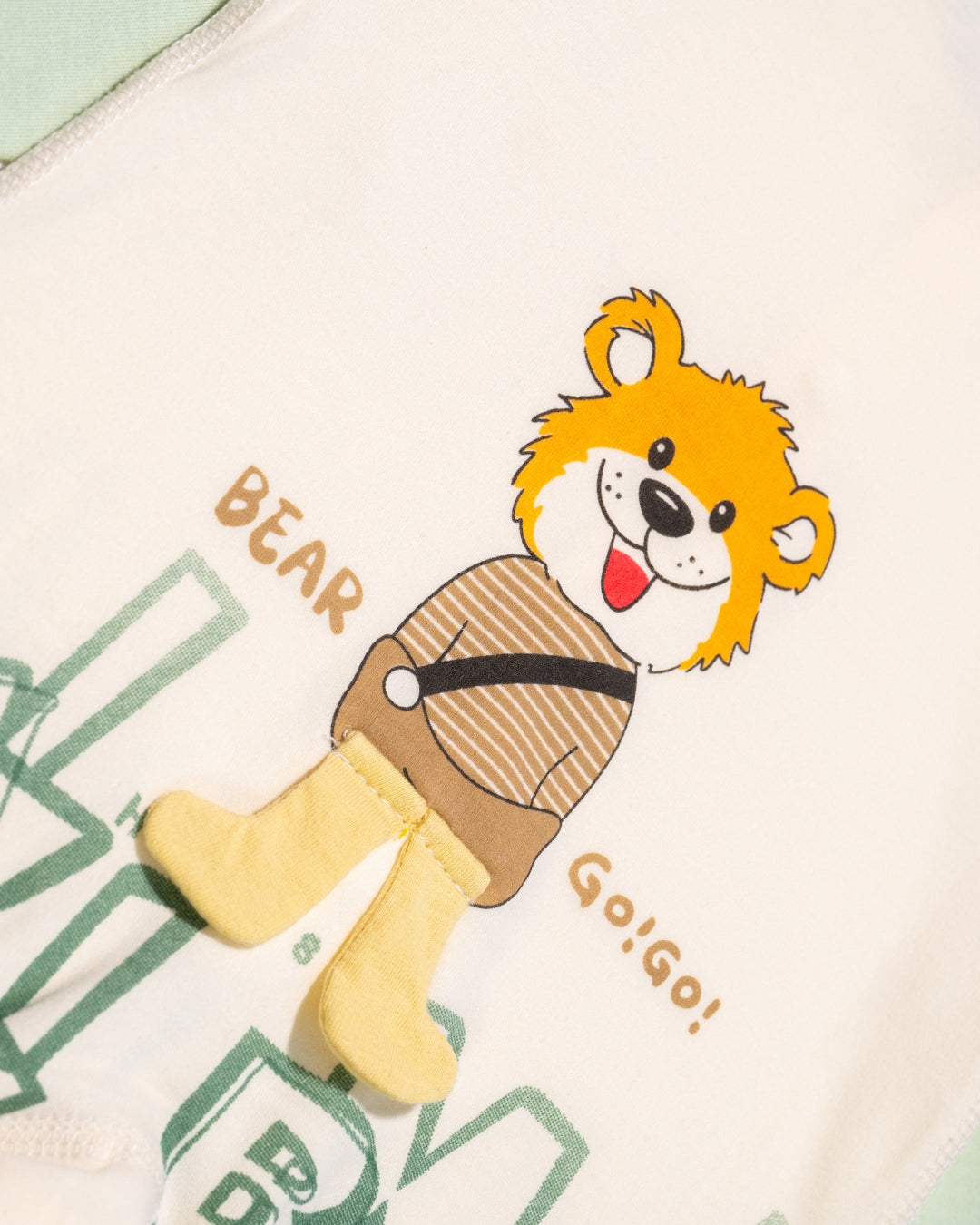 KOKOBARA Romper GoGo Tiger Pure Cotton | Forest Green