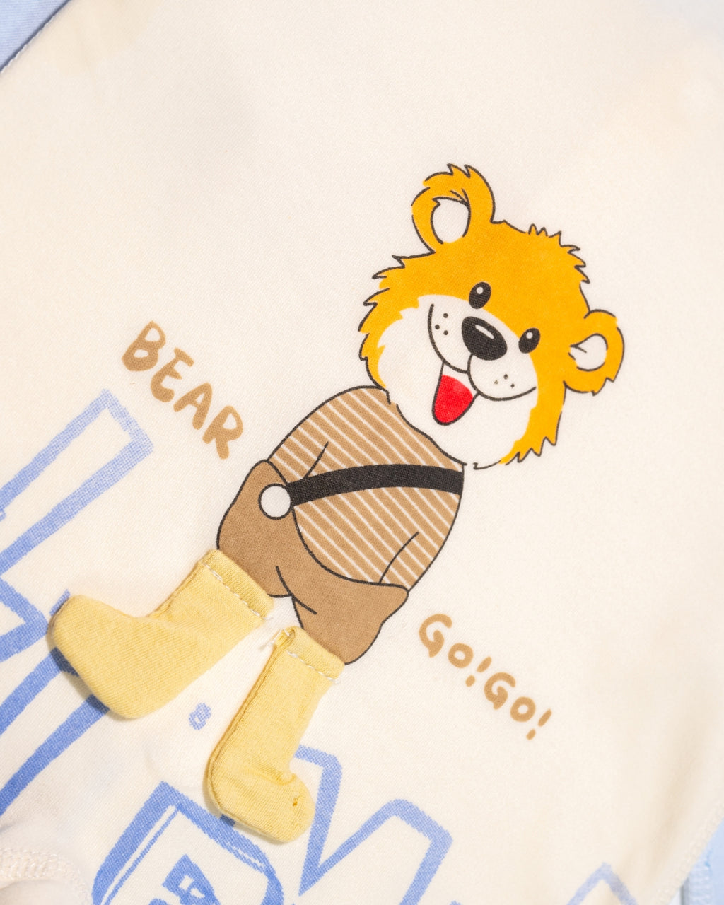 KOKOBARA Romper GoGo Tiger Pure Cotton | Sky Blue