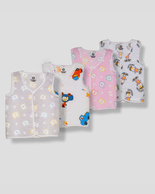 KOKOBARA Jhabla Pure Muslin All Prints | Pack of 4