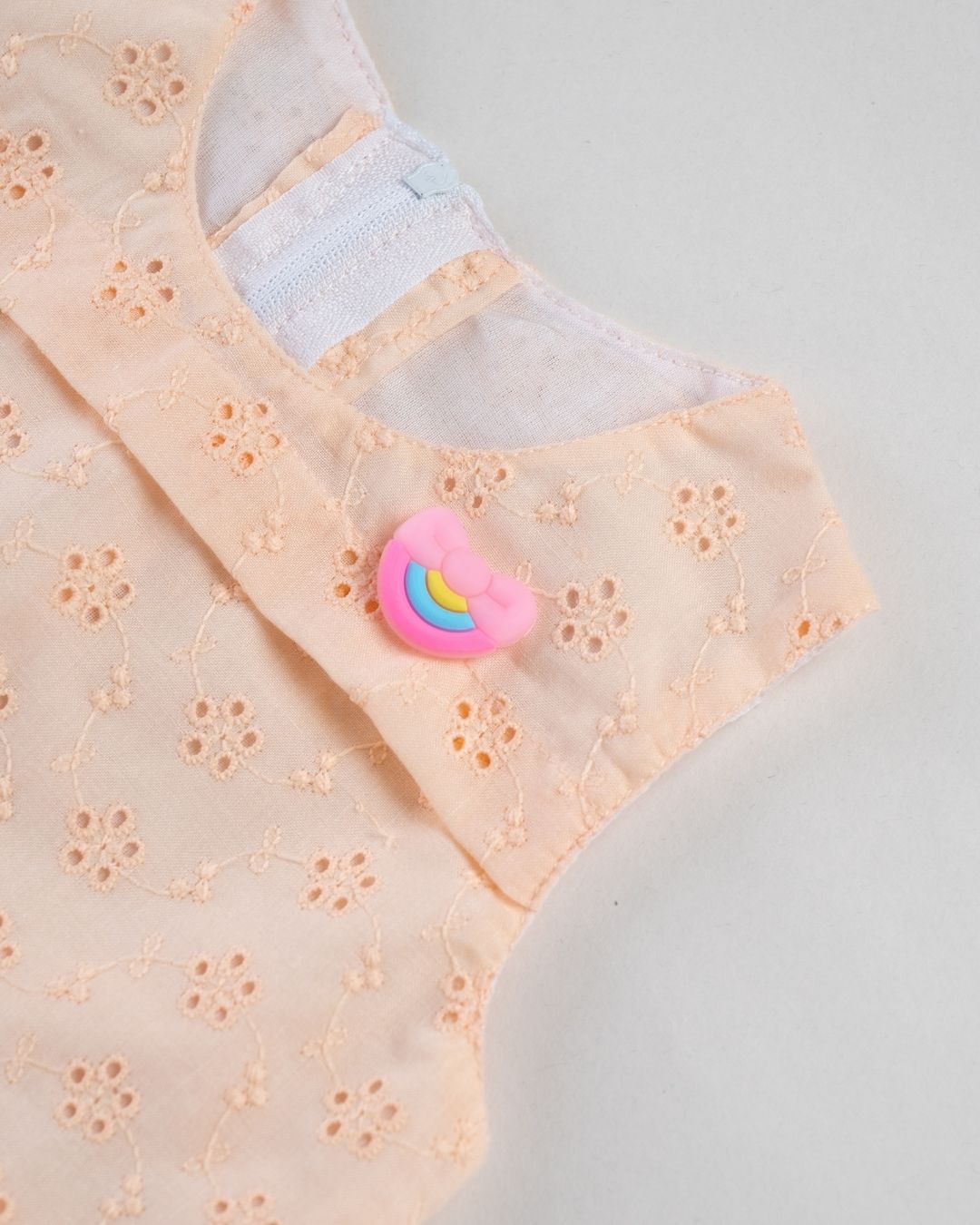 The Candy Heart Frock - Peach Cream