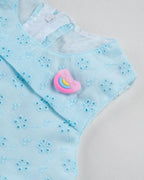Kokobara The Candy Heart Frock - Powder Blue close-up