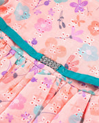 Kokobara The Juliette Ruffle Frock - Peach Blossom close-up