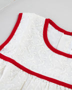 Kokobara The Rosebud Frock - White/Red fit detail